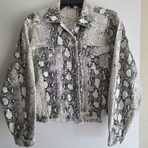 POL Monochrome Snake Print Jacket